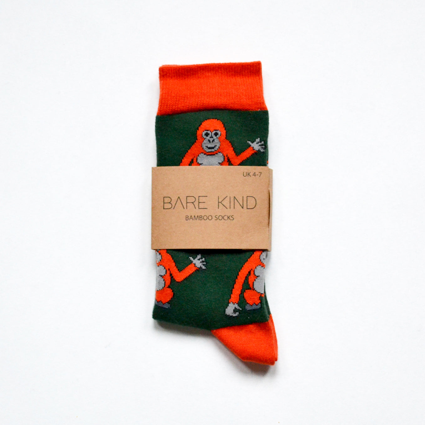 Bare Kind Bamboo Socks Adult – Orangutans