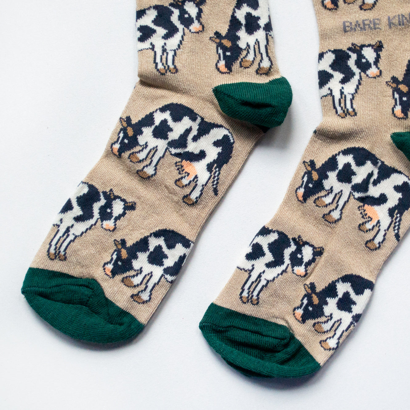 COW47-Bare Kind Bamboo Socks Adult - Cows
