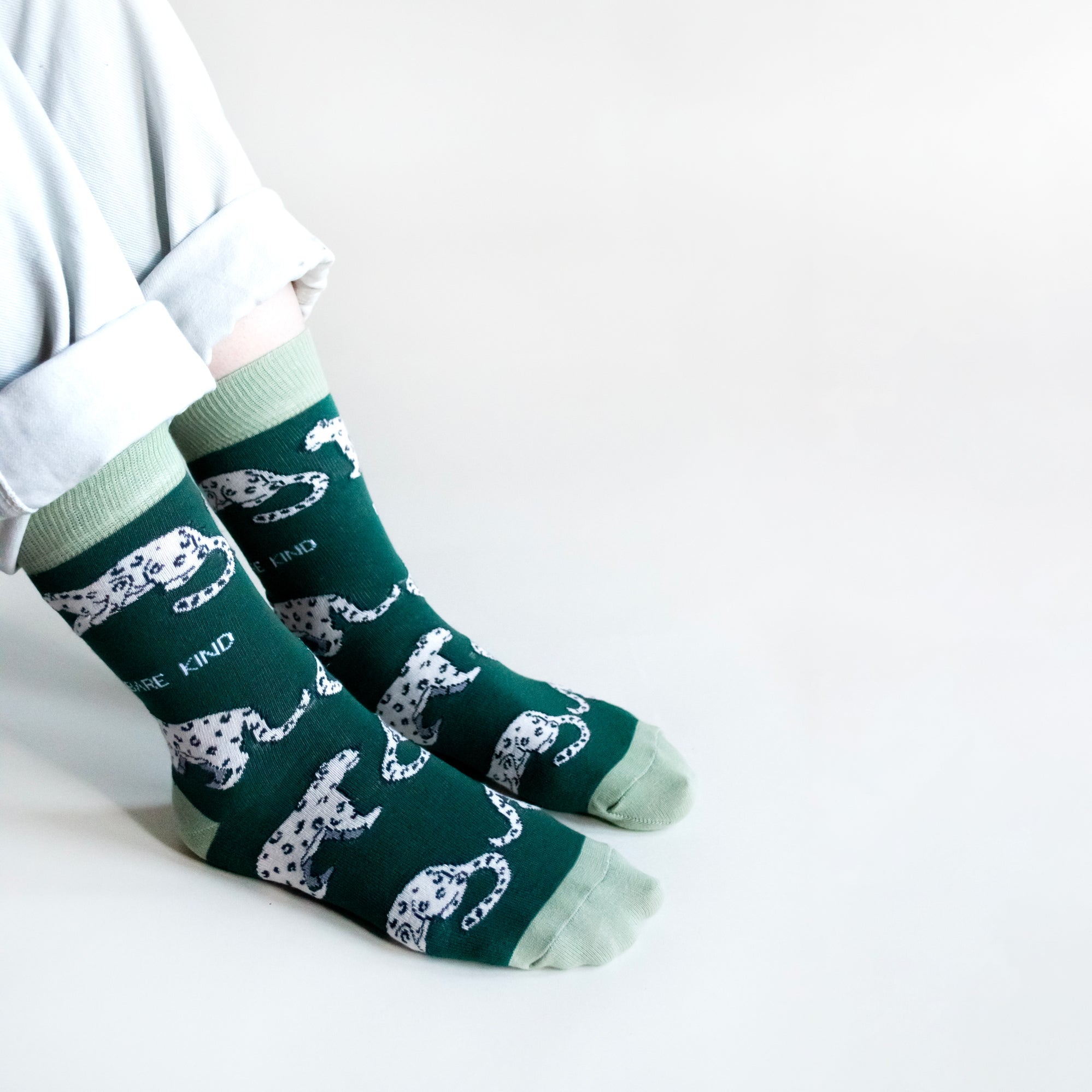 Bare Kind Bamboo Socks Adults – Snow Leopards