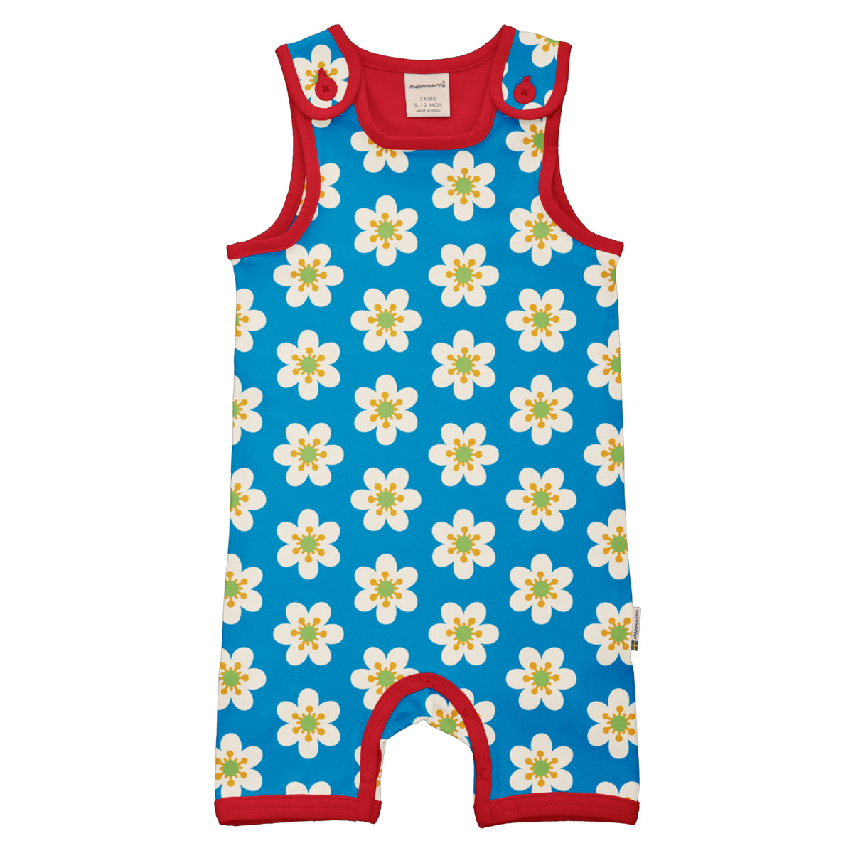 Maxomorra Playsuit Short - Anemone