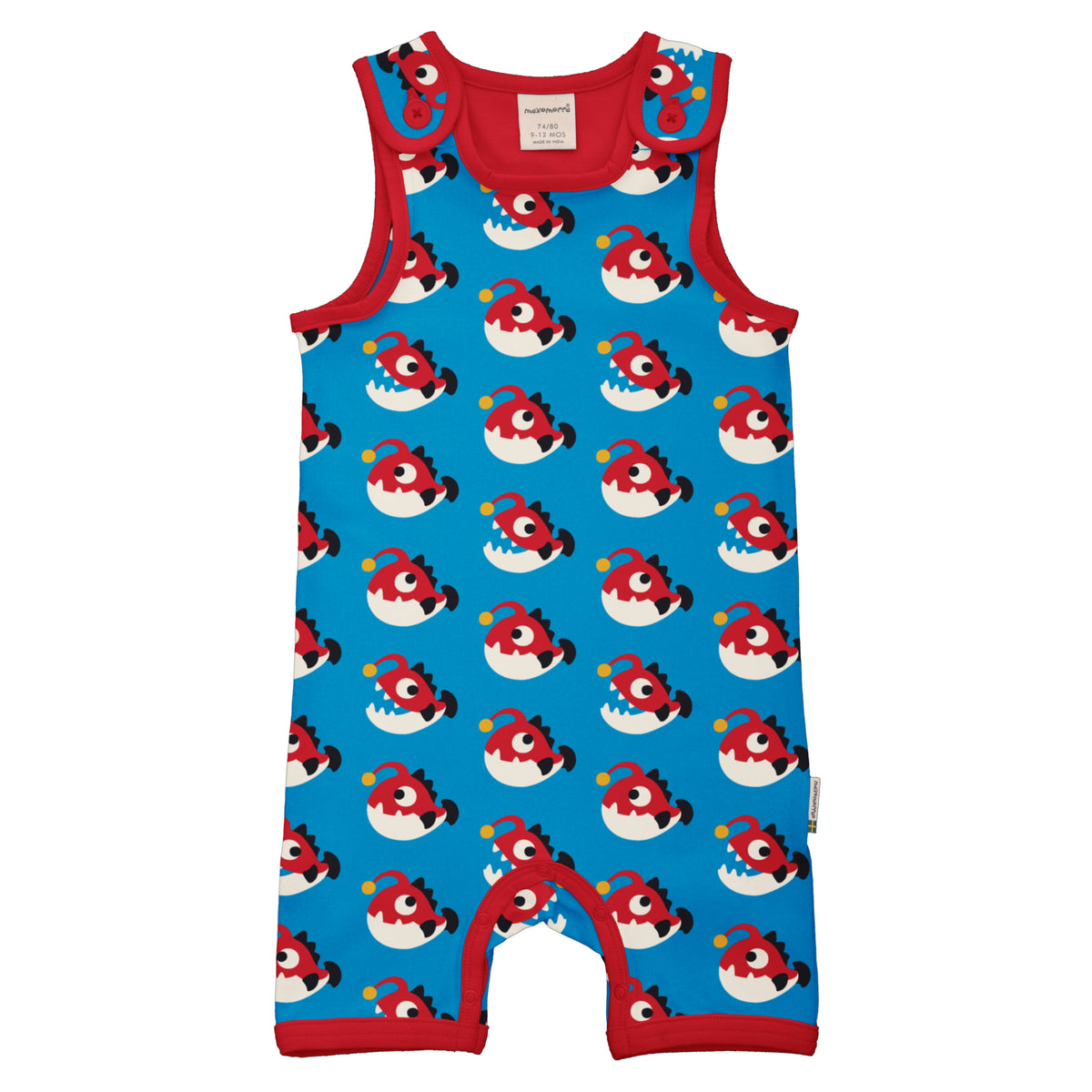 Maxomorra Playsuit Short - Anglerfish
