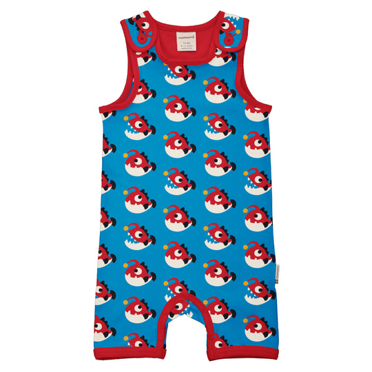 Maxomorra Playsuit Short - Anglerfish
