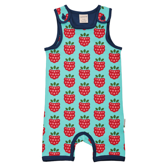 Maxomorra Playsuit Short - Raspberry
