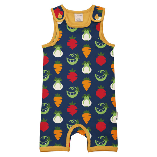 Maxomorra Playsuit Short - Vegetables