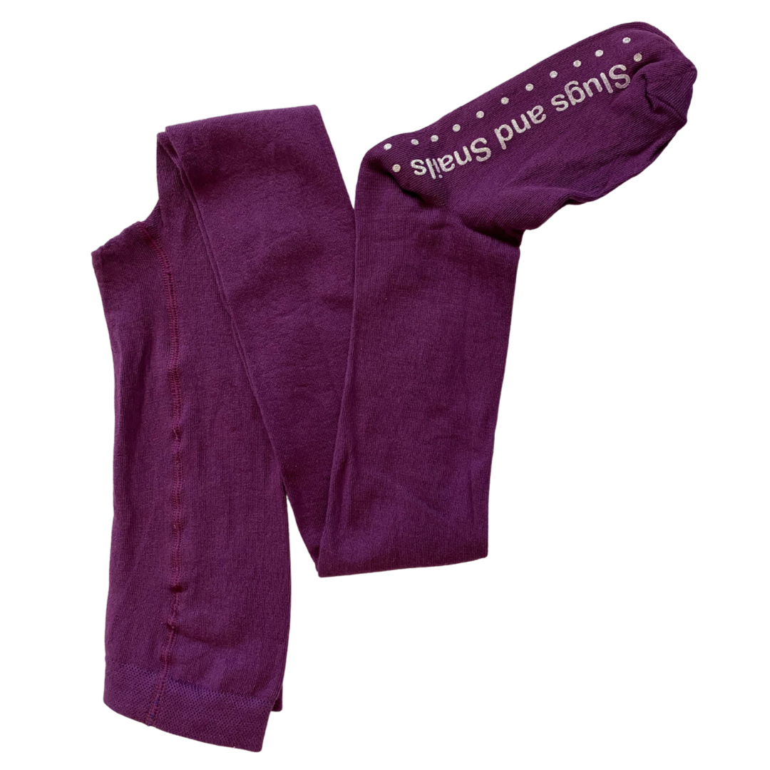 Slugs & Snails Tights - Colour Block - Plum