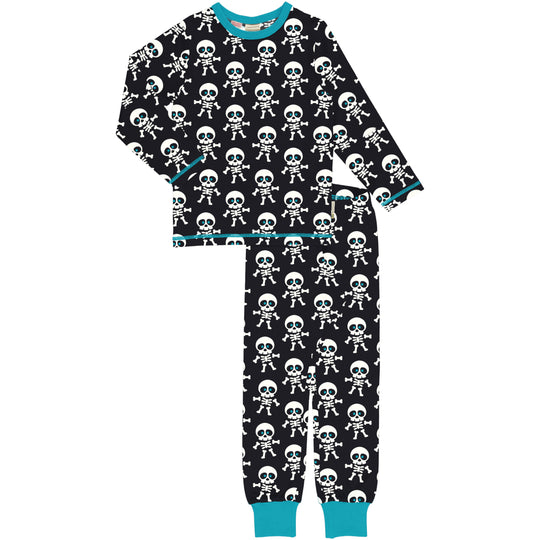 Maxomorra Pyjama Set Long Sleeve - Classic Skeleton