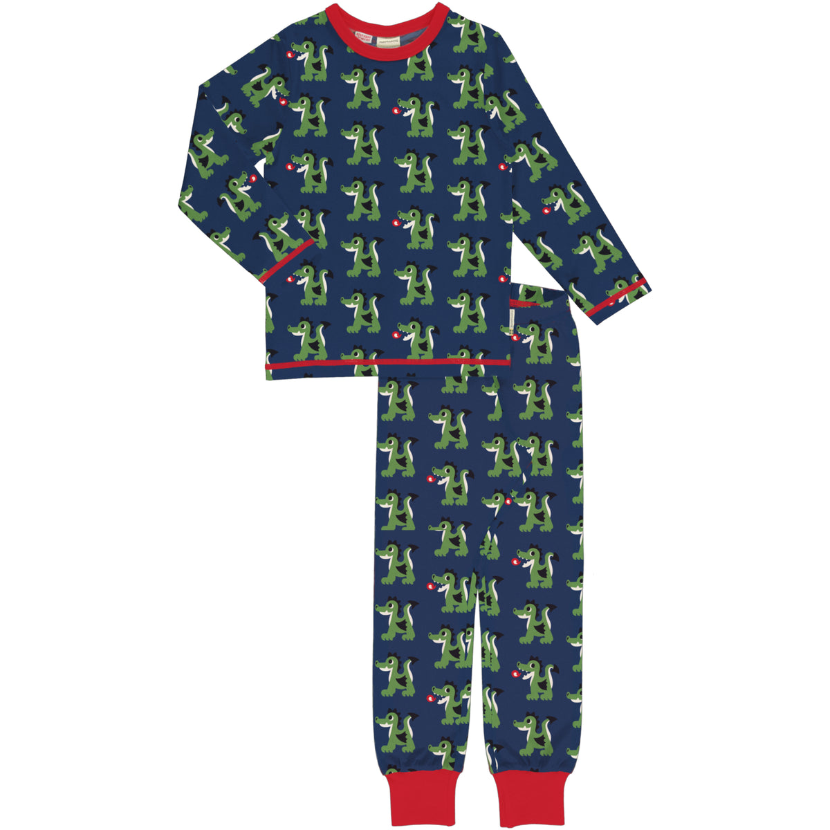 Maxomorra Pyjama Set Long Sleeve - Dragon