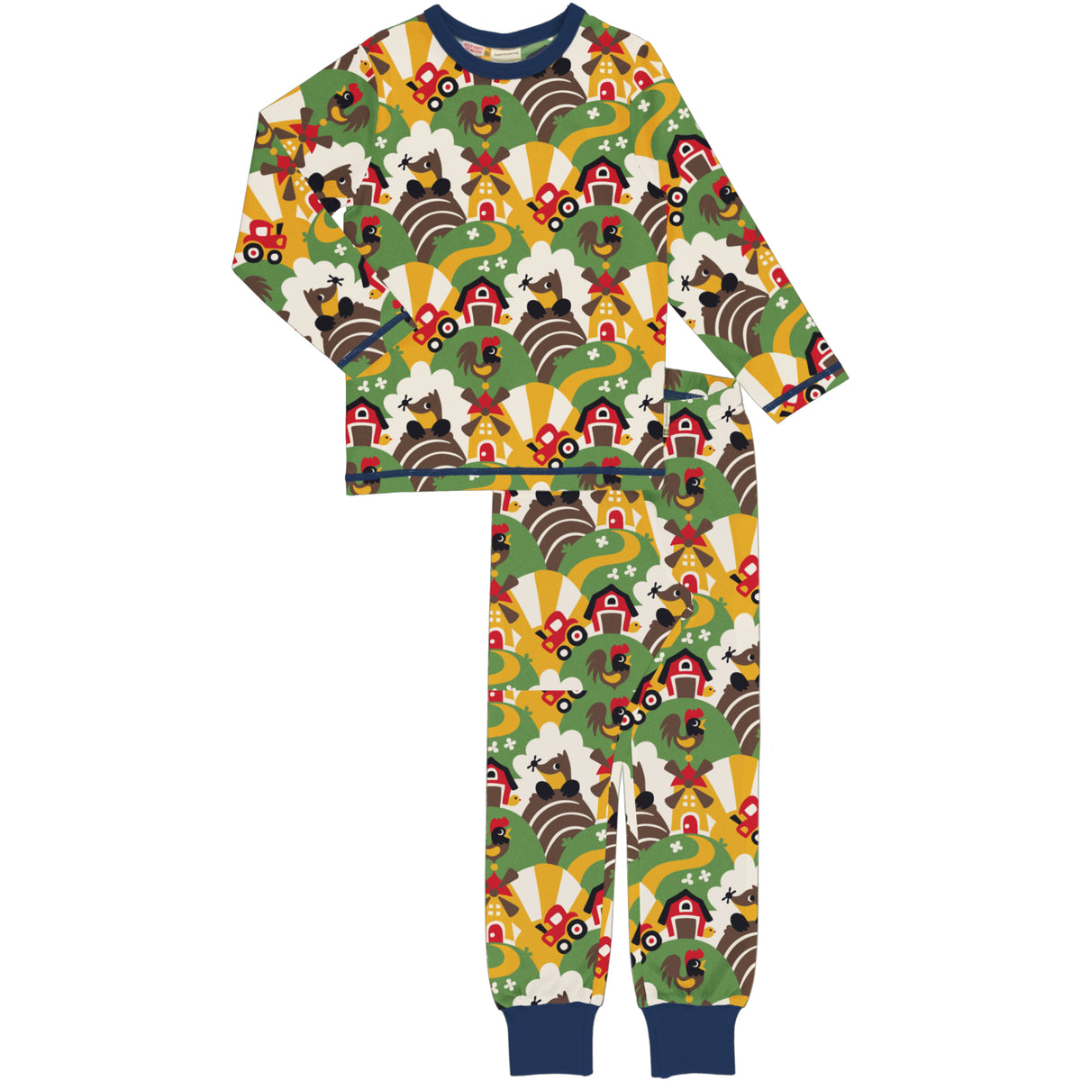 Maxomorra Pyjama Set Long Sleeve - Farm