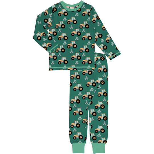 Meyadey Pyjama Set Long Sleeve - Tractor Trails