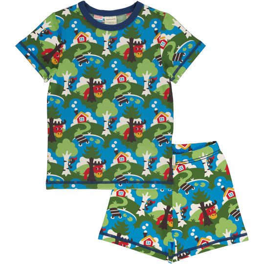 Maxomorra Pyjama Set Short Sleeve - Countryside