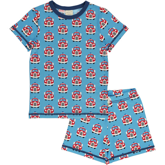 Maxomorra Pyjama Set Short Sleeve - Fire Truck