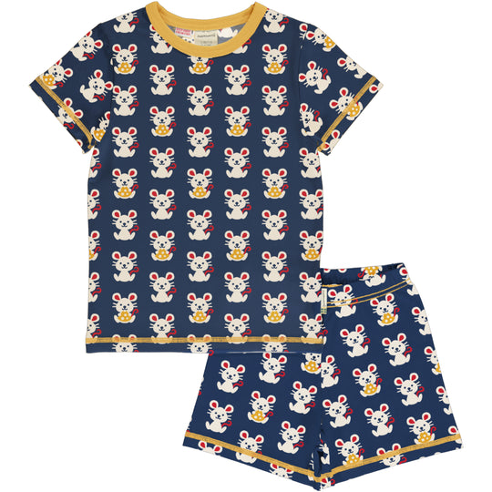 Maxomorra Pyjama Set Short Sleeve - Mouse