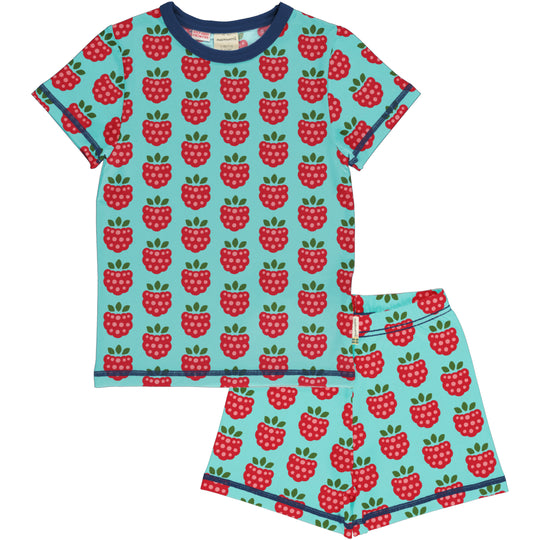 Maxomorra Pyjama Set Short Sleeve - Raspberry
