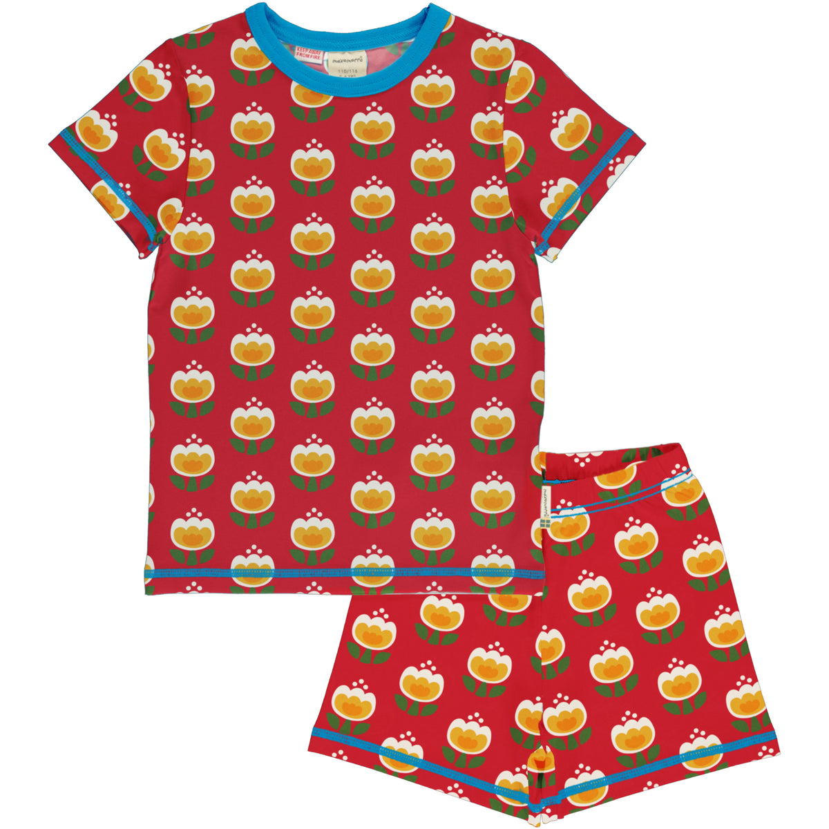 Maxomorra Pyjama Set Short Sleeve - Tulip