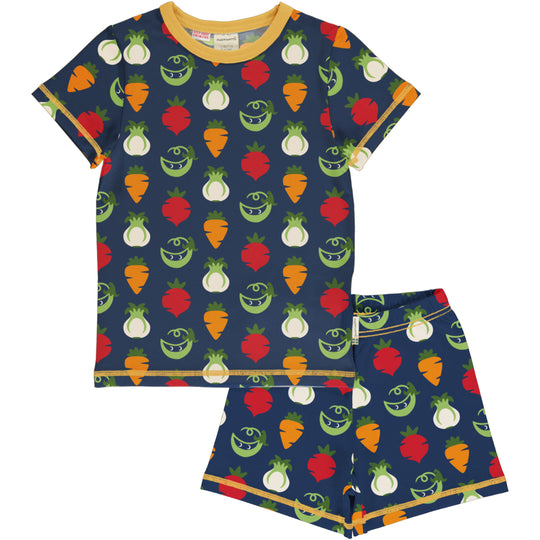 Maxomorra Pyjama Set Short Sleeve - Vegetables