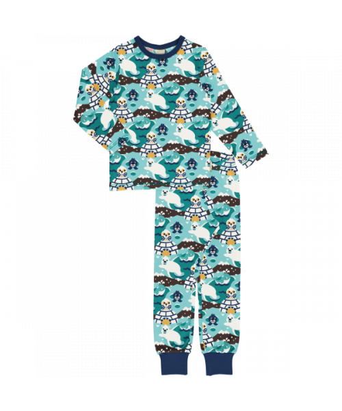 Maxomorra Pyjama Set Long Sleeve - Arctic World