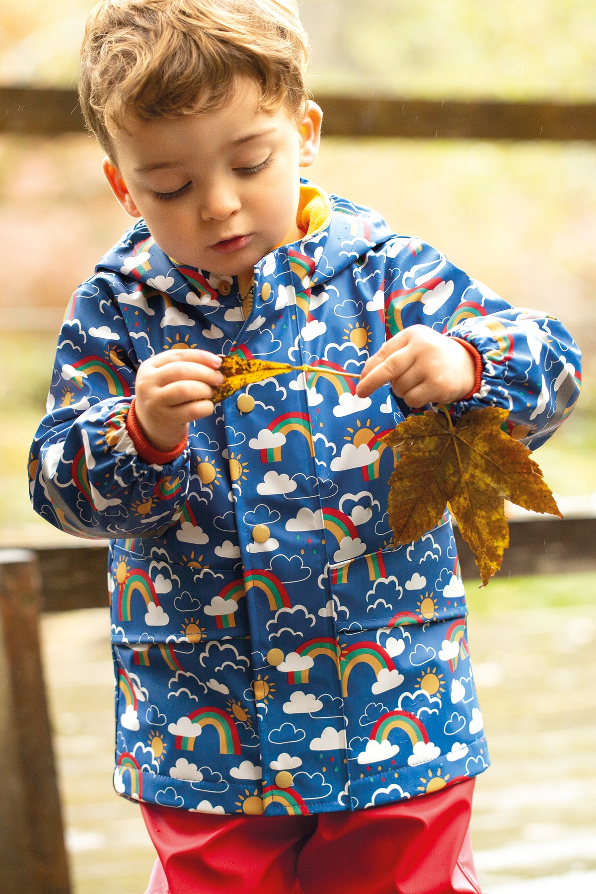 Frugi Puddle Buster Coat - Rainbow Skies