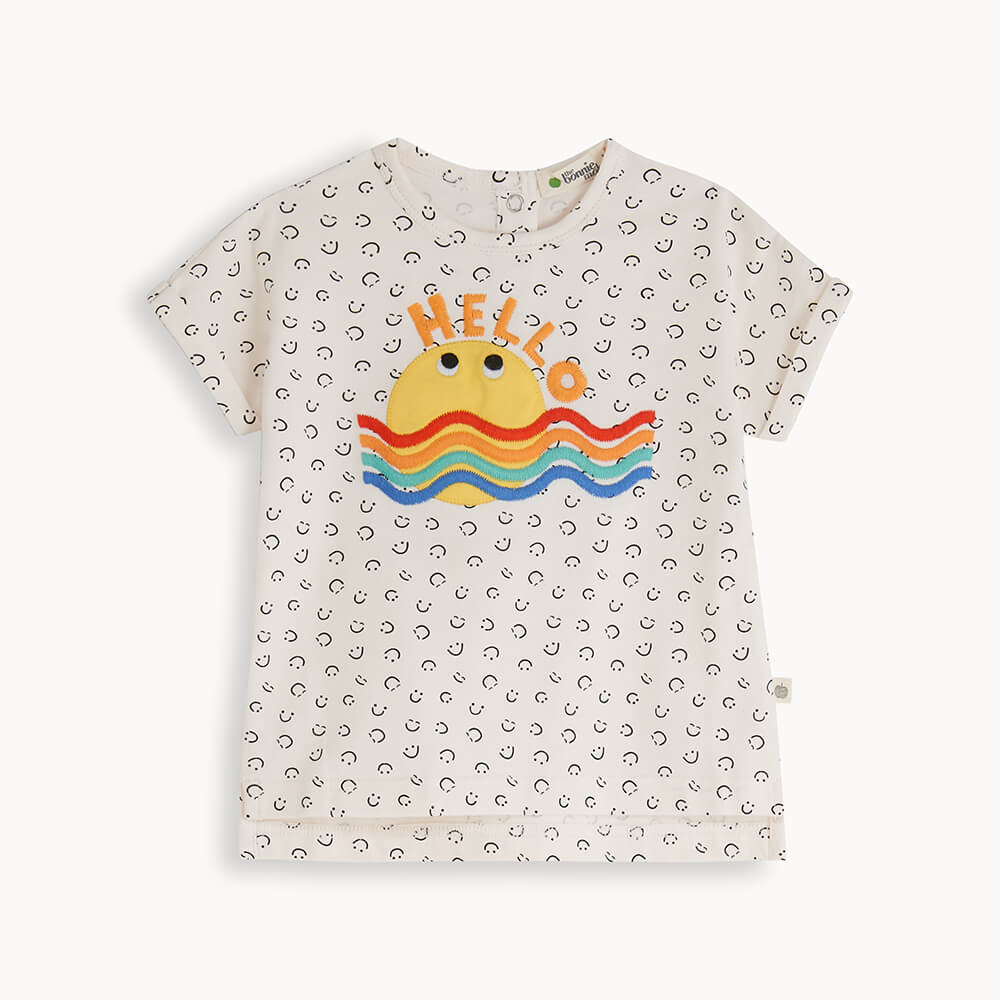 The Bonnie Mob Rockness T-Shirt Short Sleeve - Sunshine Waves Applique