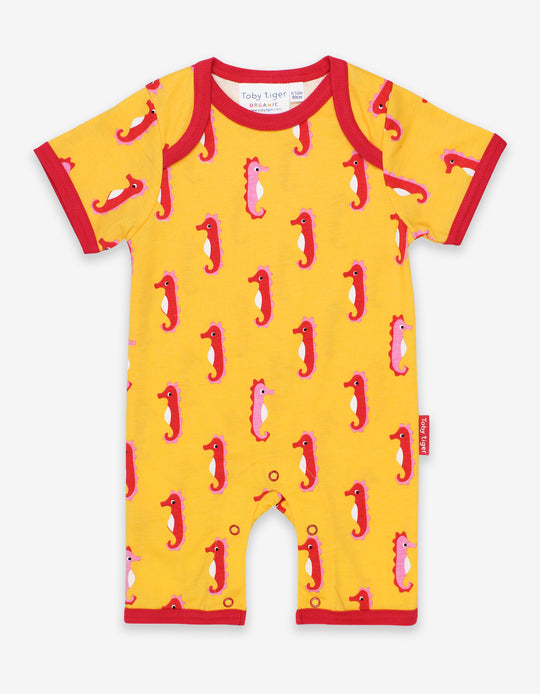 Toby Tiger Organic Romper - Seahorse