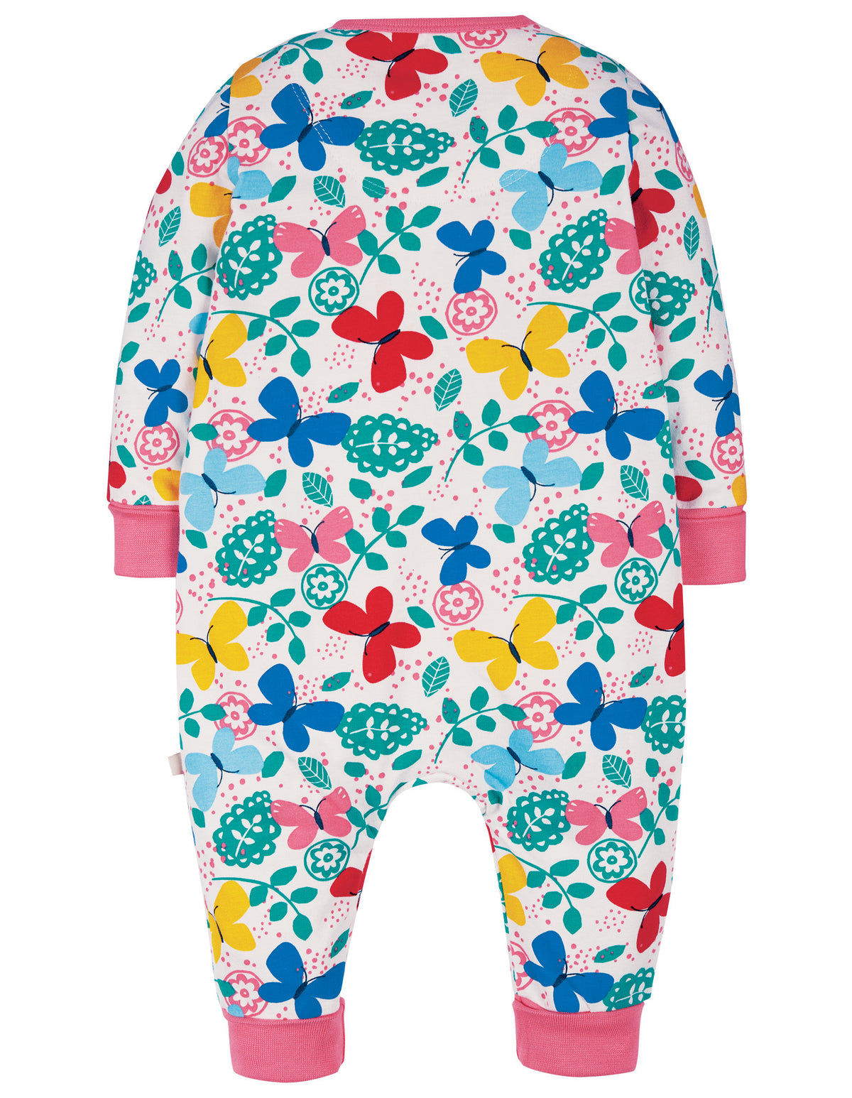Frugi, Summer Zip Babygrow, Mini Butterflies