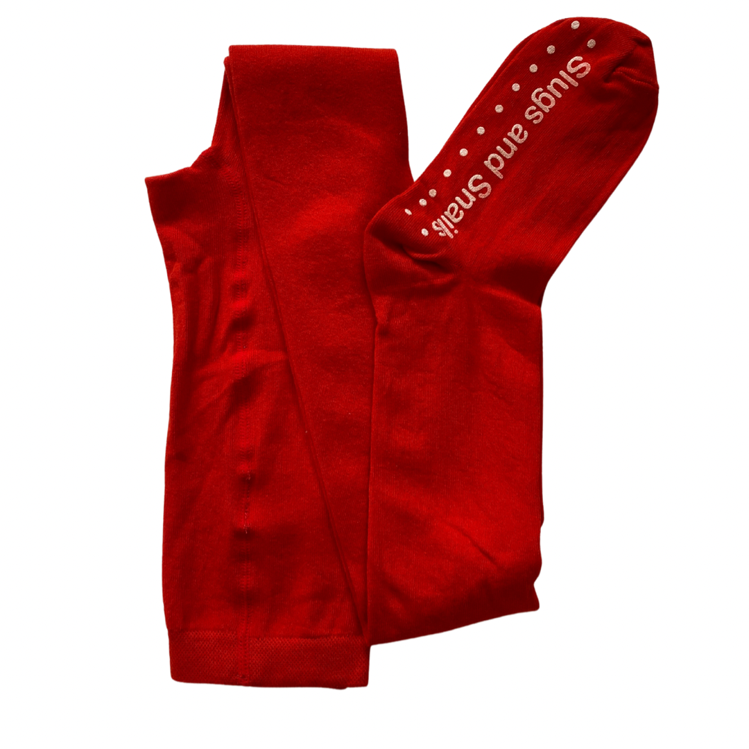 Slugs & Snails Adult Tights - Colour Block - Cherry Red