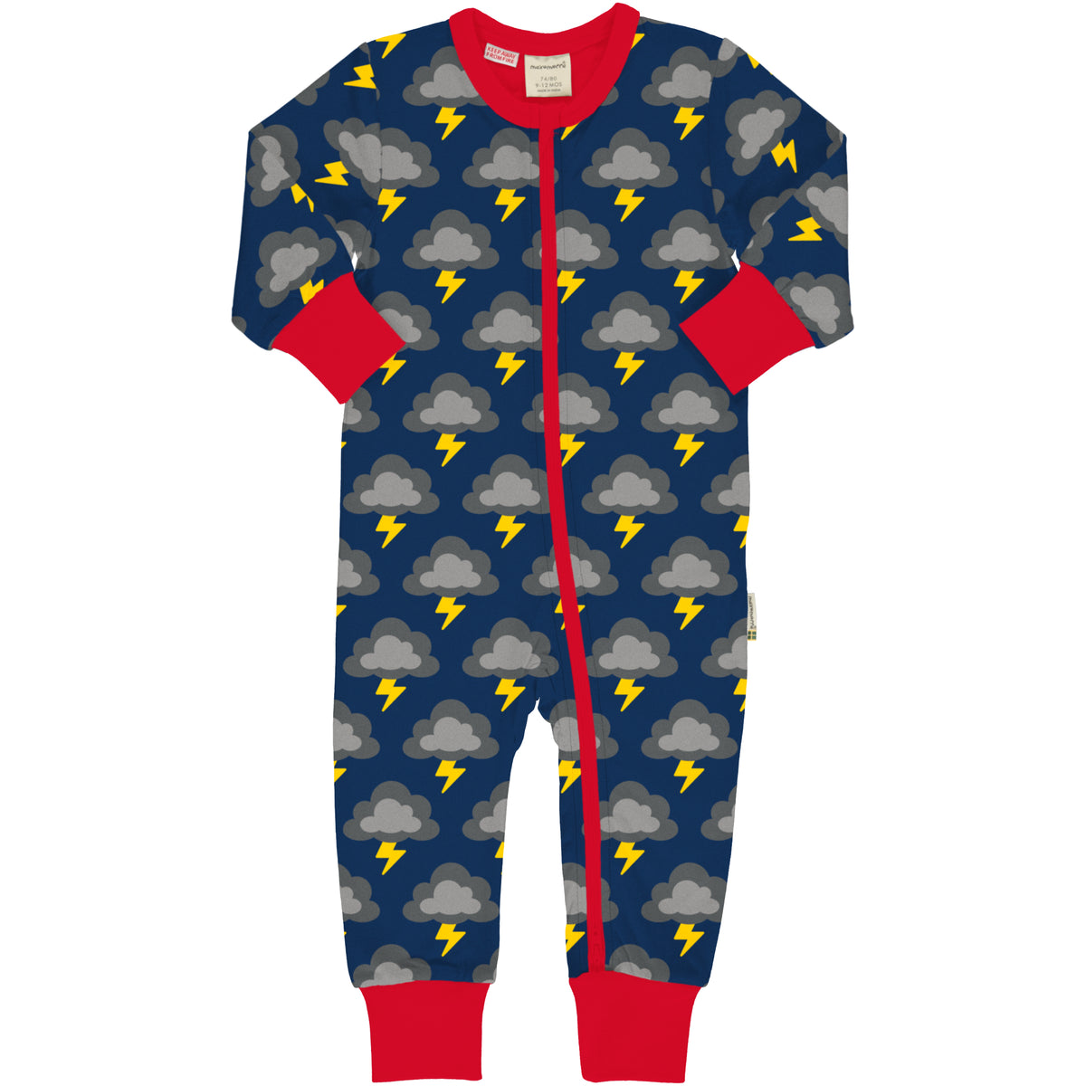 Maxomorra Rompersuit Long Sleeve - Classic Lightning