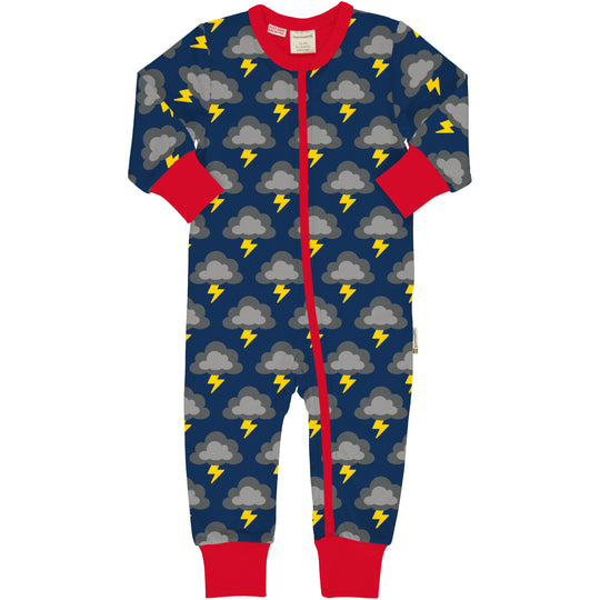 Maxomorra Rompersuit Long Sleeve - Classic Lightning