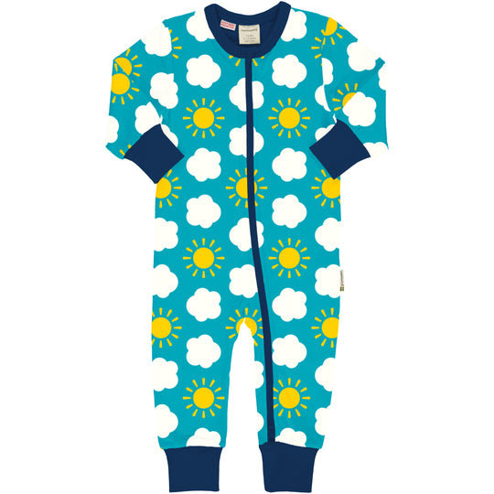 Maxomorra Rompersuit Long Sleeve - Classic Sky