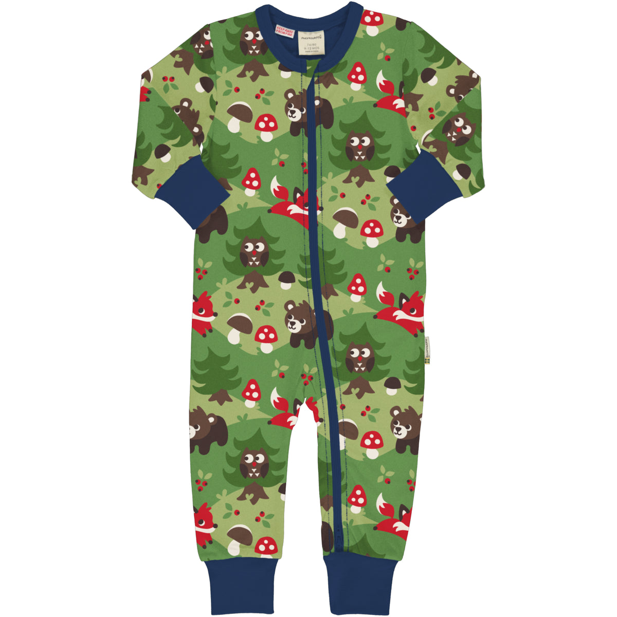 Maxomorra Rompersuit Long Sleeve - Forest