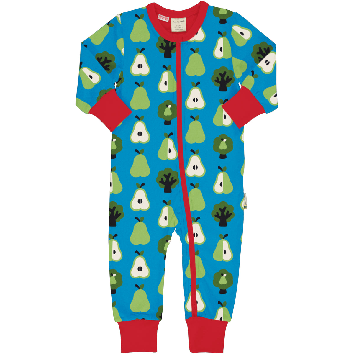 Maxomorra Rompersuit Long Sleeve - Pear