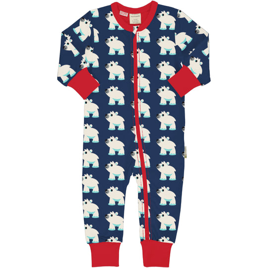 Maxomorra Rompersuit Long Sleeve - Polar Bear