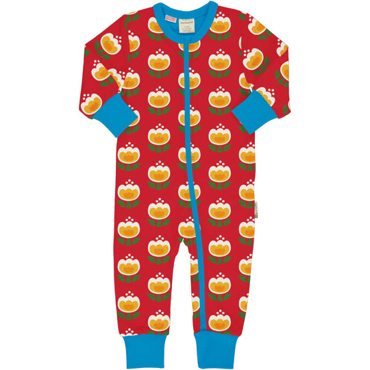 Maxomorra Rompersuit Long Sleeve - Tulip