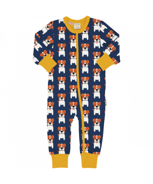 Maxomorra Rompersuit Long Sleeve Farm Dog