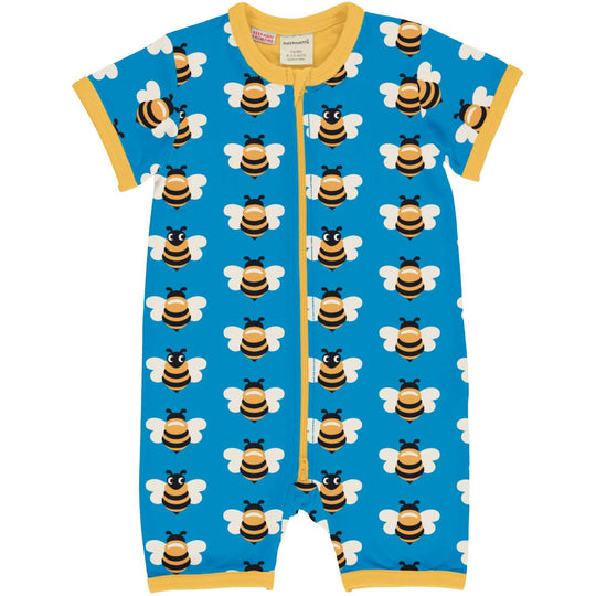 Maxomorra Rompersuit Short Sleeve - Picnic Bee