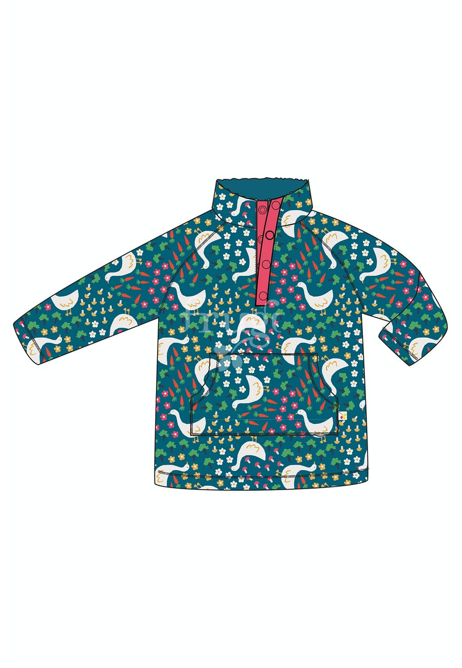 Frugi Snuggle Fleece - Blue Springtime Geese