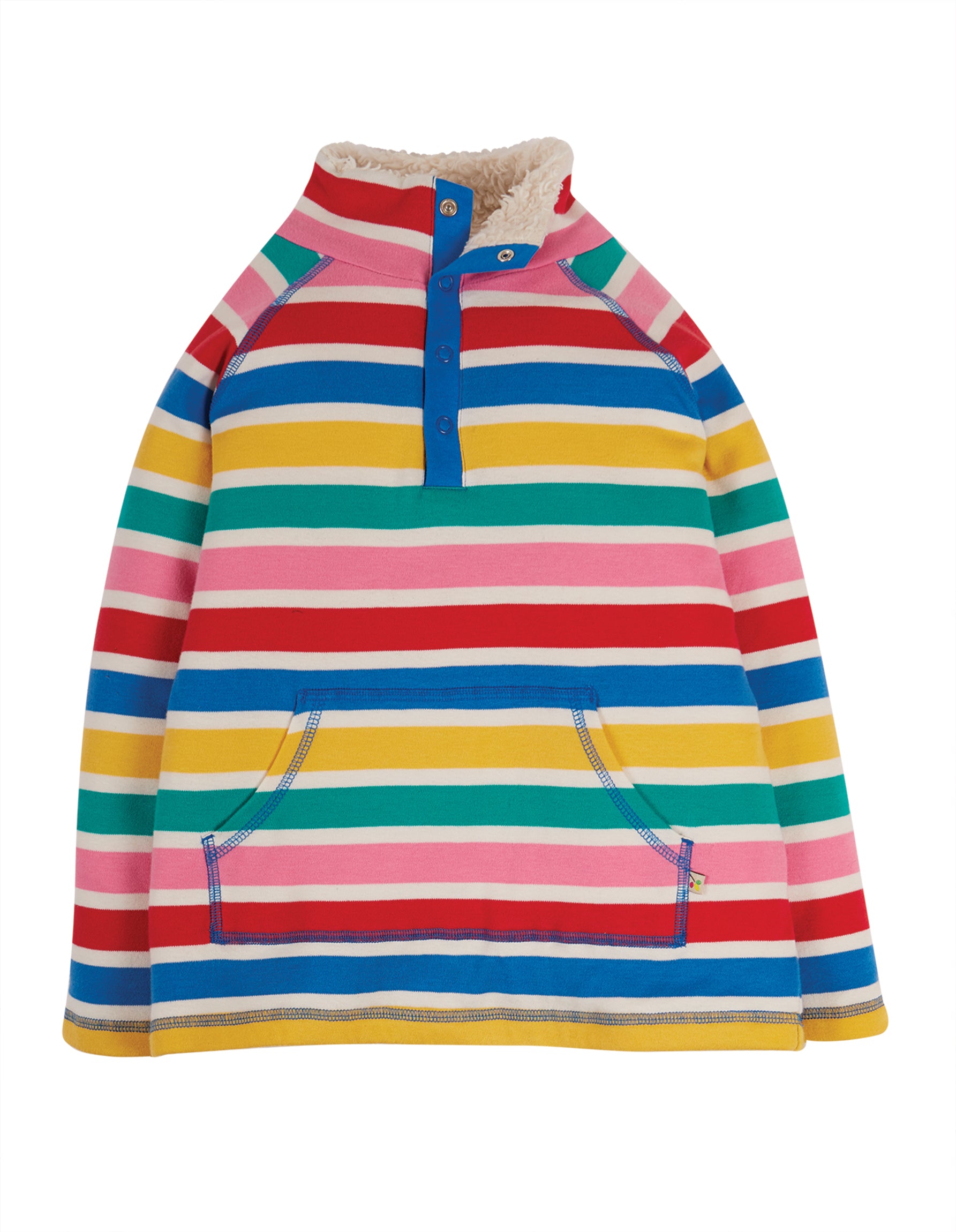 Frugi Snuggle Fleece - Rainbow Multi Stripe