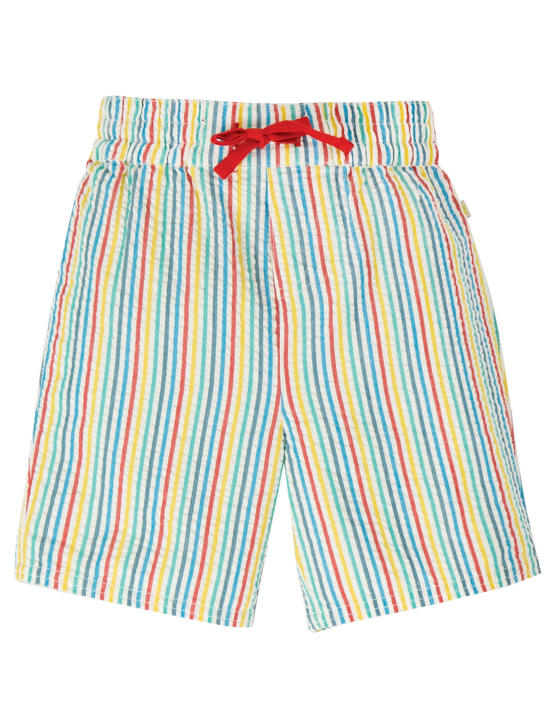 Frugi Akiara Shorts Multi Seersucker Stripe