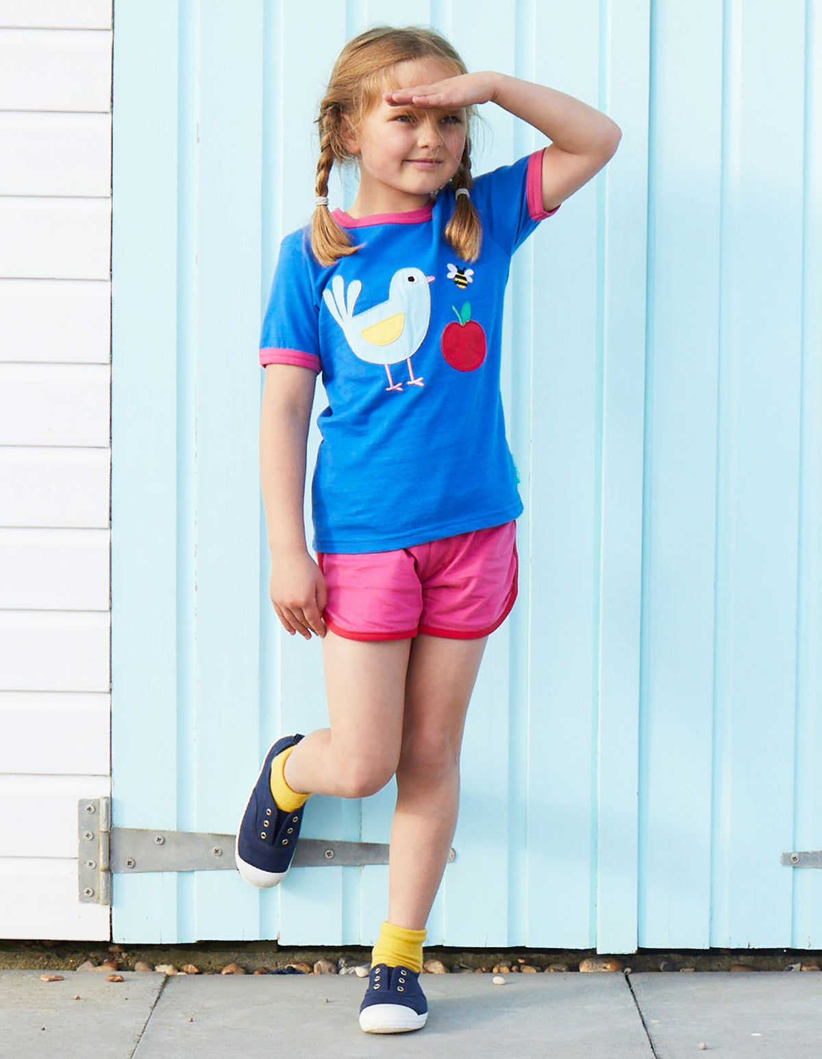 Toby Tiger Organic T-Shirt Short Sleeve - Bird Applique