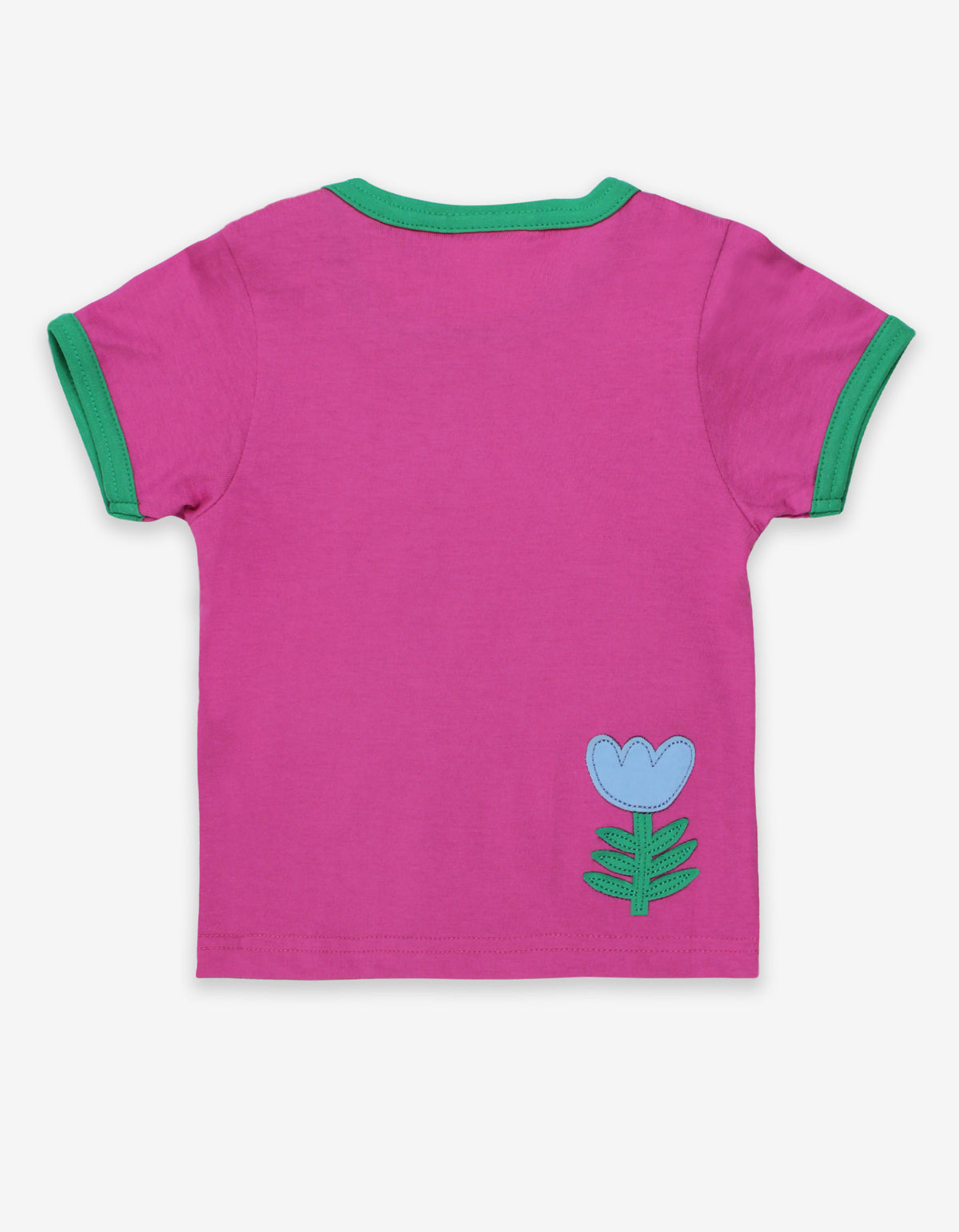Toby Tiger Organic T-Shirt Short Sleeve - Peacock Applique