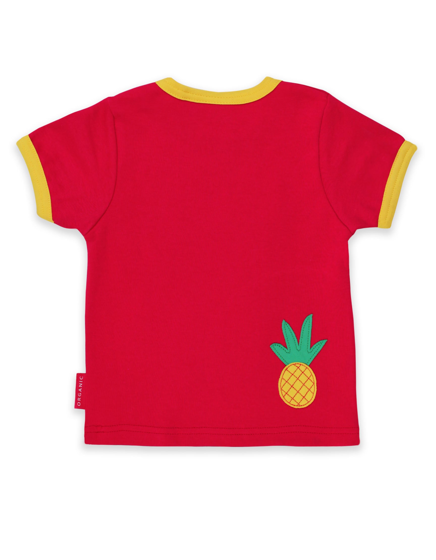 Toby Tiger Organic Short Sleeve T-Shirt - Giraffe Applique