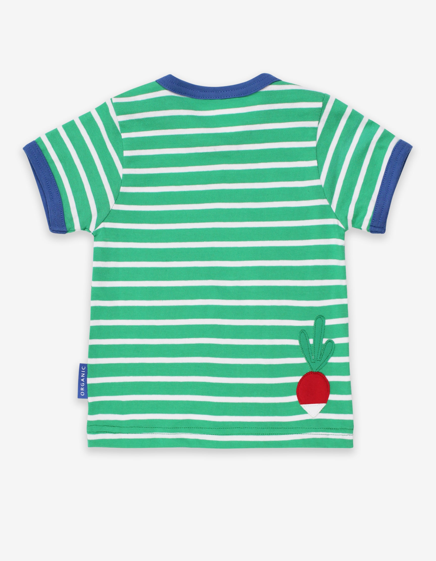 Toby Tiger Organic Short Sleeve T-Shirt - Snail Applique