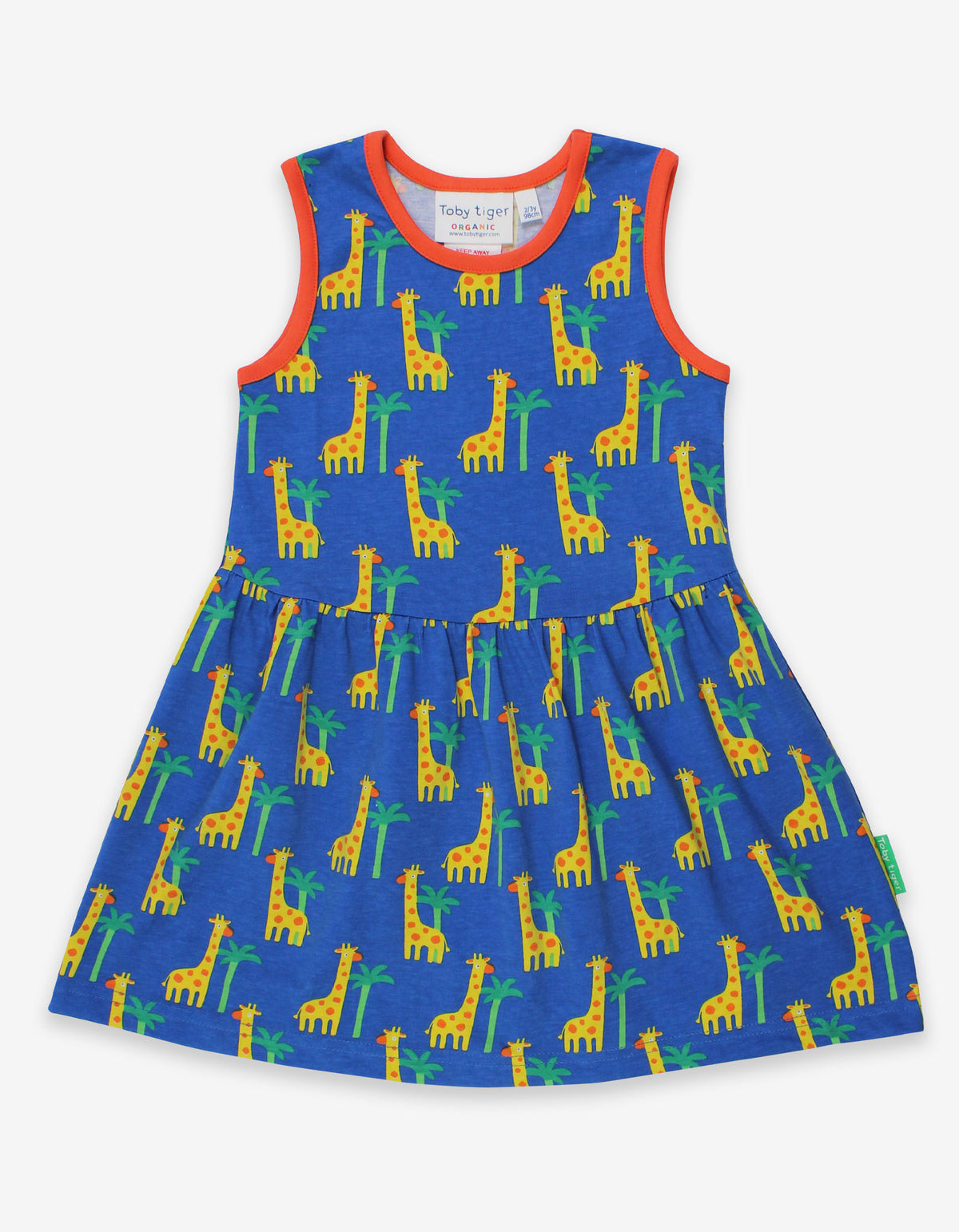 Toby Tiger Organic Summer Dress Sleeveless - Giraffe