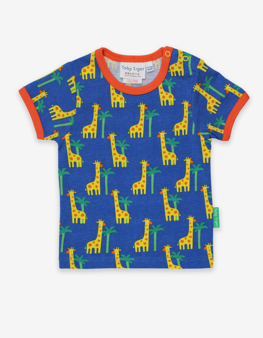 Toby Tiger Organic T-Shirt Short Sleeve - Giraffe