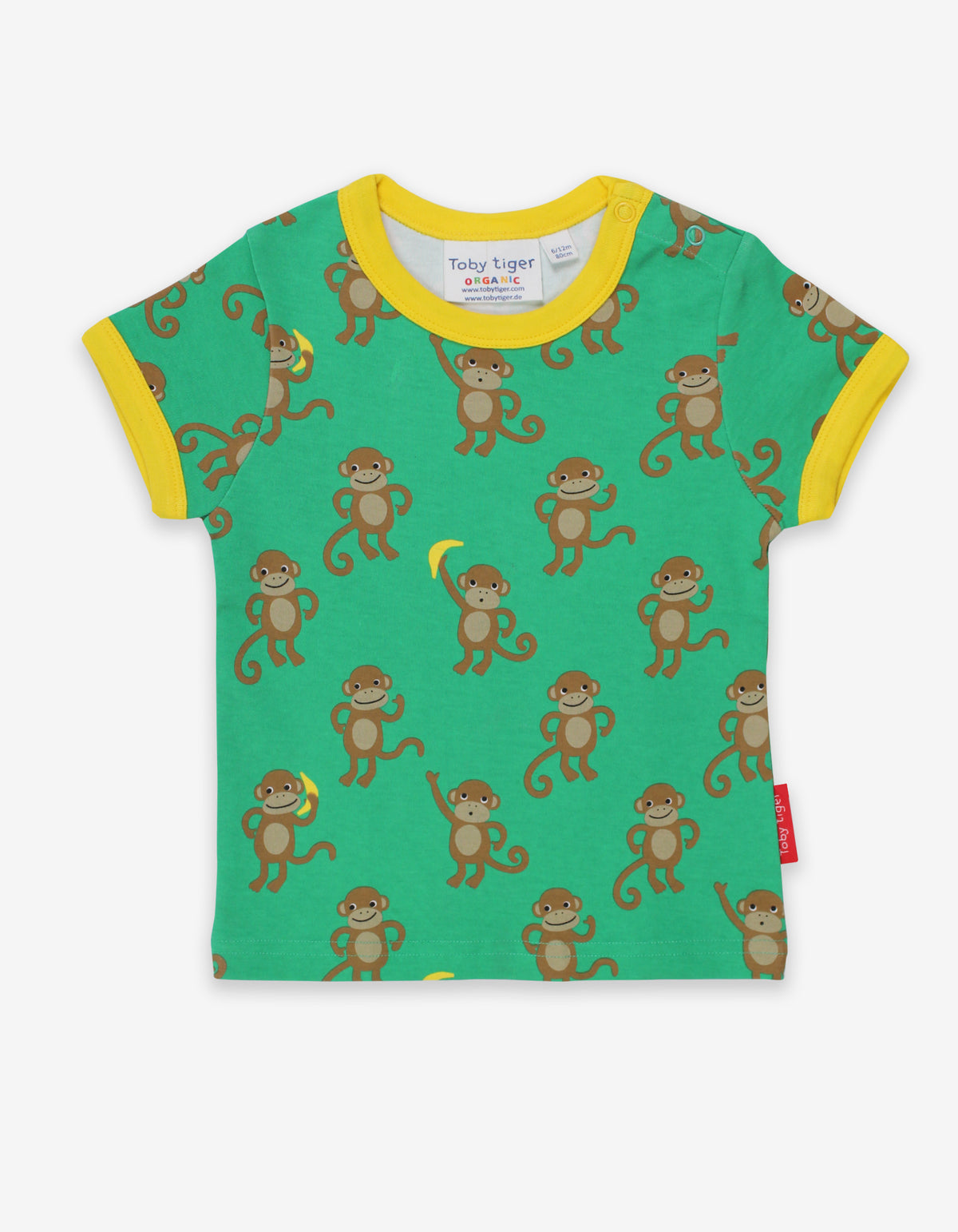 Toby Tiger Organic T-Shirt Short Sleeve - Monkey