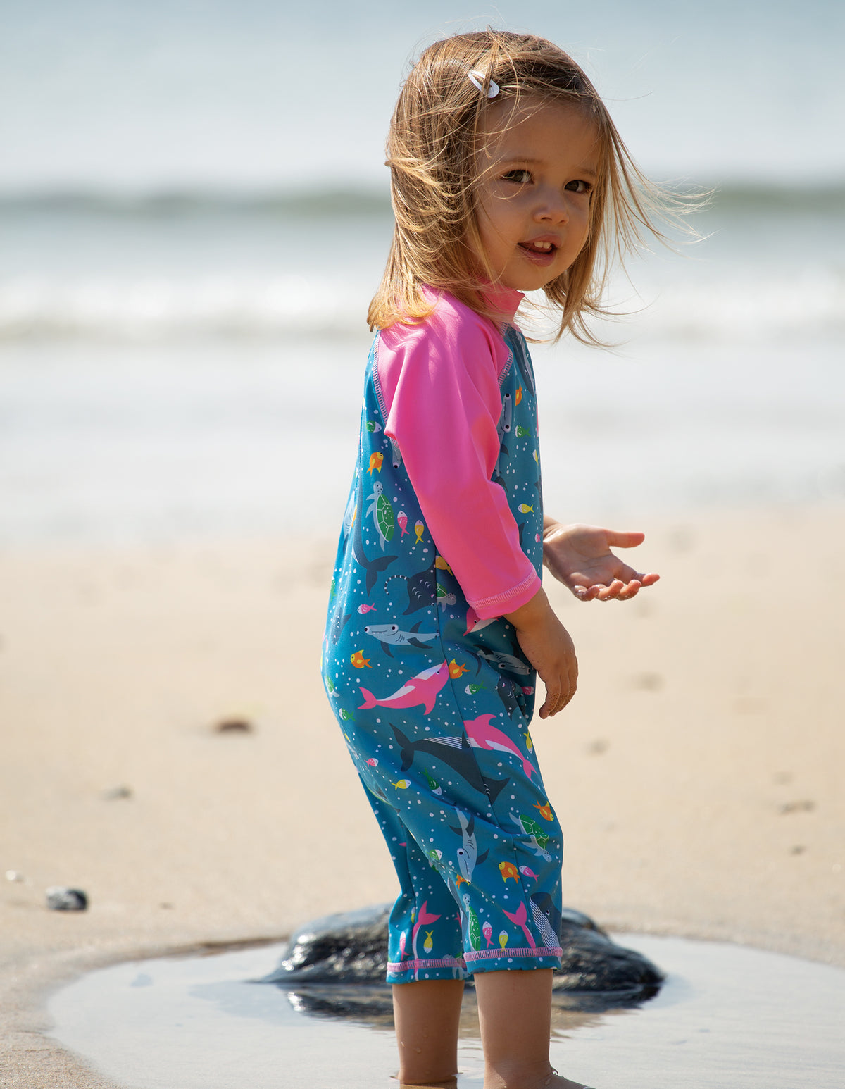 Frugi Little Sun Safe Suit - Bengal Bay