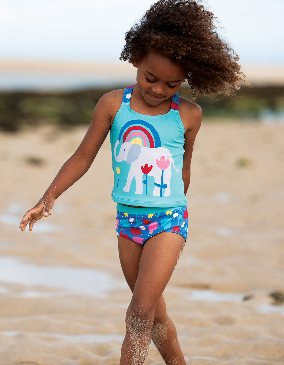 Frugi Reef Tankini - Lotus Bloom/Elephants