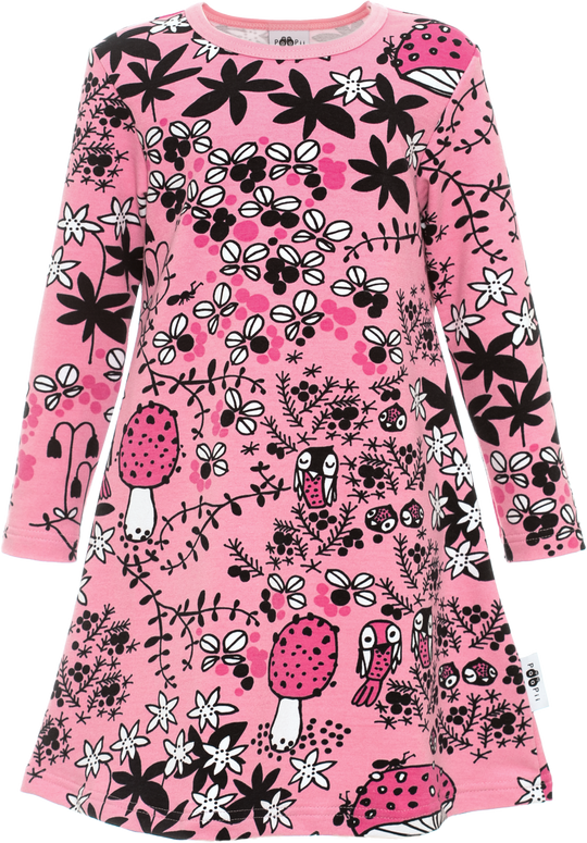 PaaPii Sara Sweatshirt Dress Mosspath - Light Pink/Pink