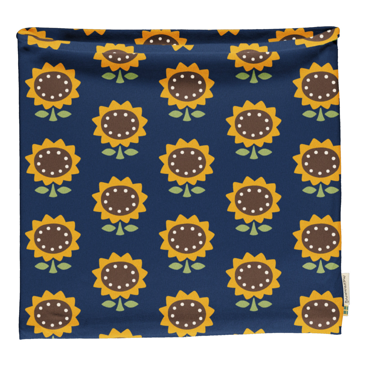 Maxomorra Sunflower tube scarf in gentle organic cotton at The Thrifty Stork
