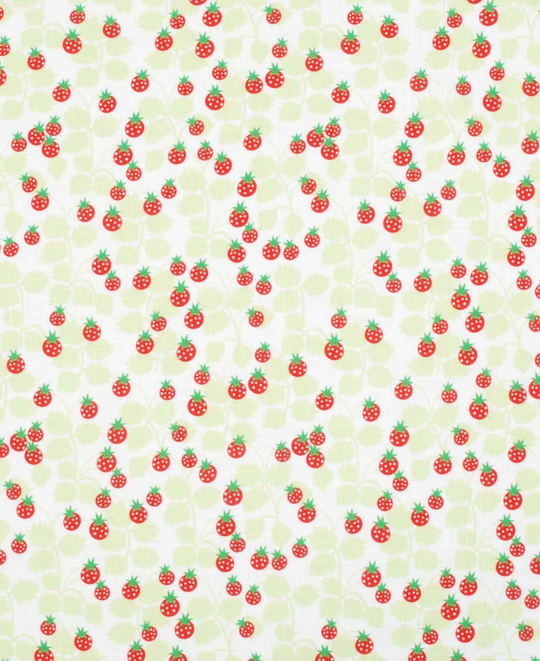 DUNS Sweden Cotton Linen Tablecloth Wild Strawberries - Paradise Green