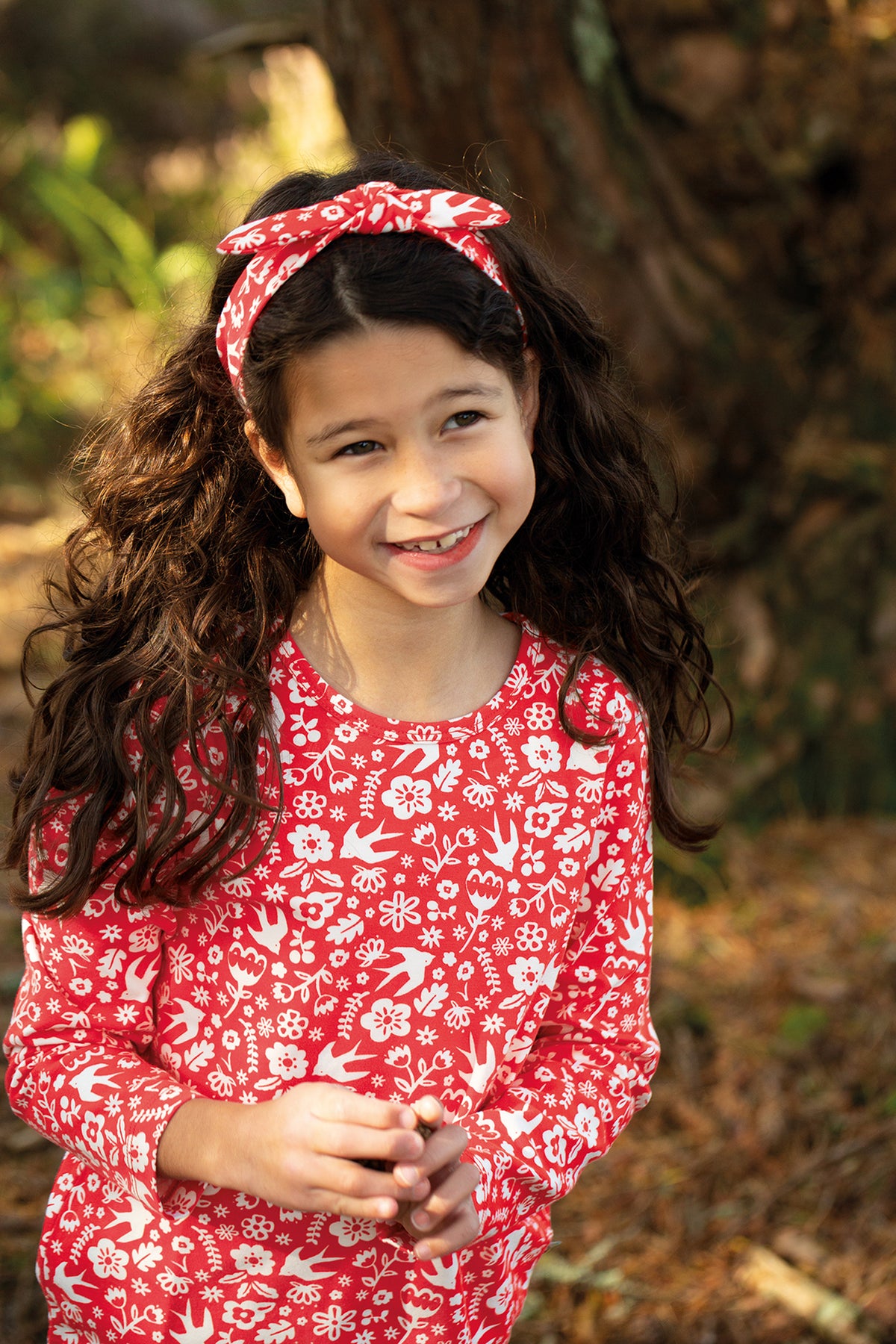 Frugi Bryher Top Long Sleeve - Watermelon Bloom